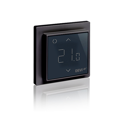 DEVI 140F1143 DEVIreg Smart Black Thermostat Electric Underfloor Thermostats for in-house f